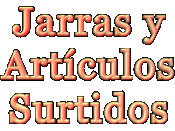 Alquiler de jarras y accesorios surtidos.