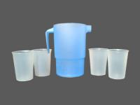 Articulos de Plastico - Jarra con 4 Vasos